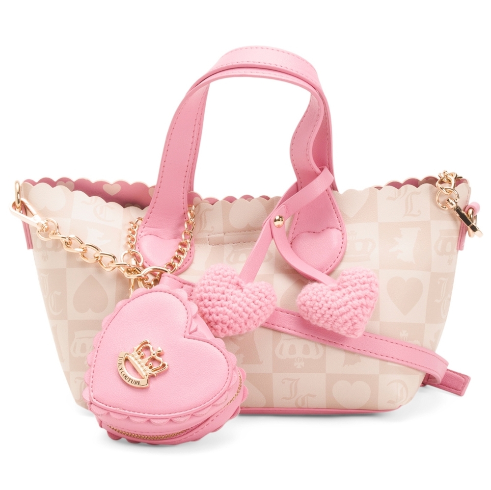 Juicy Couture Pink and Cream Crossbody Bag